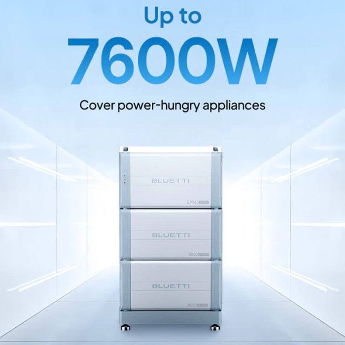 Bluetti EP760 - Dukungan daya hingga 7600W cocok sebagai backup listrik di rumah, kantor atau tempat bisnis