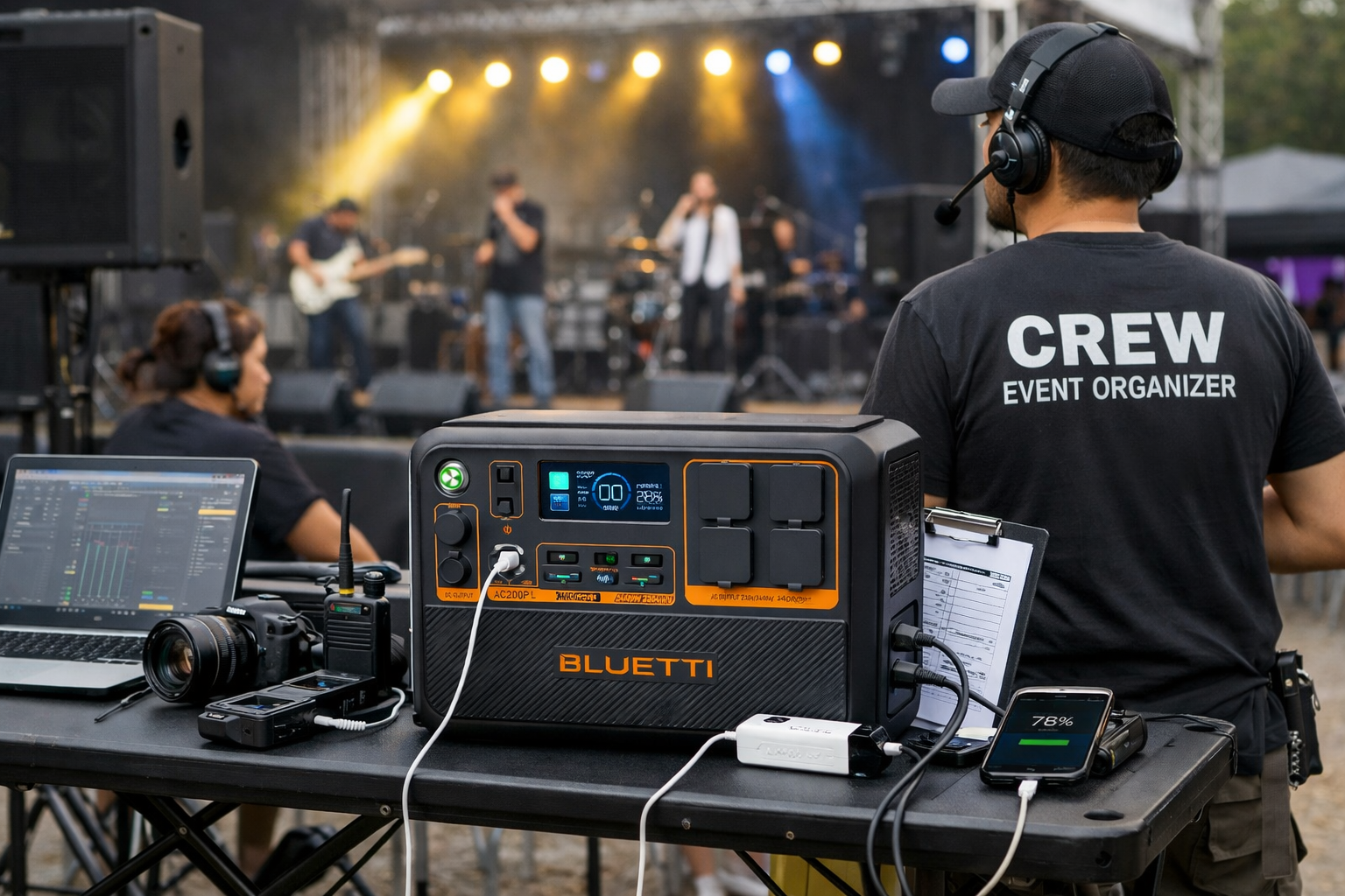 Power station BLUETTI dari Power Station Indonesia digunakan untuk operasional event organizer